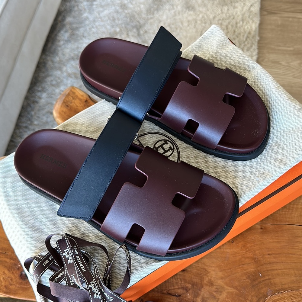 COPY - NEW Hermes Chypre Sandal 39 Unique colorway